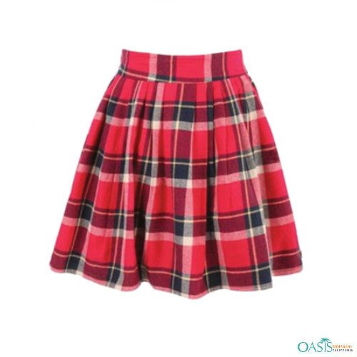 Red school skirt