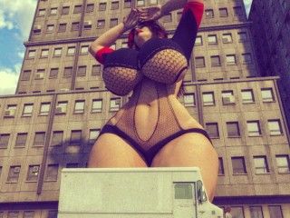 Giantess tits city