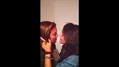 Girls kissing
