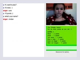 Teen plays omegle game