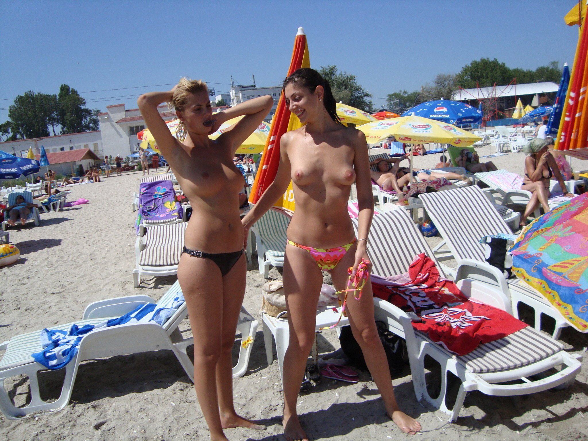 Nude beach topless teen