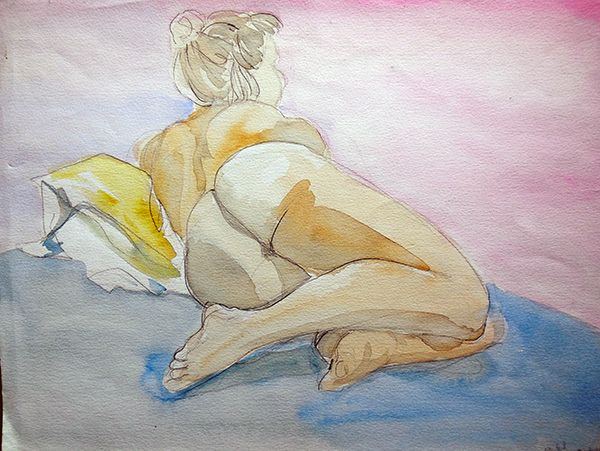 California reccomend Watercolor figures nudes