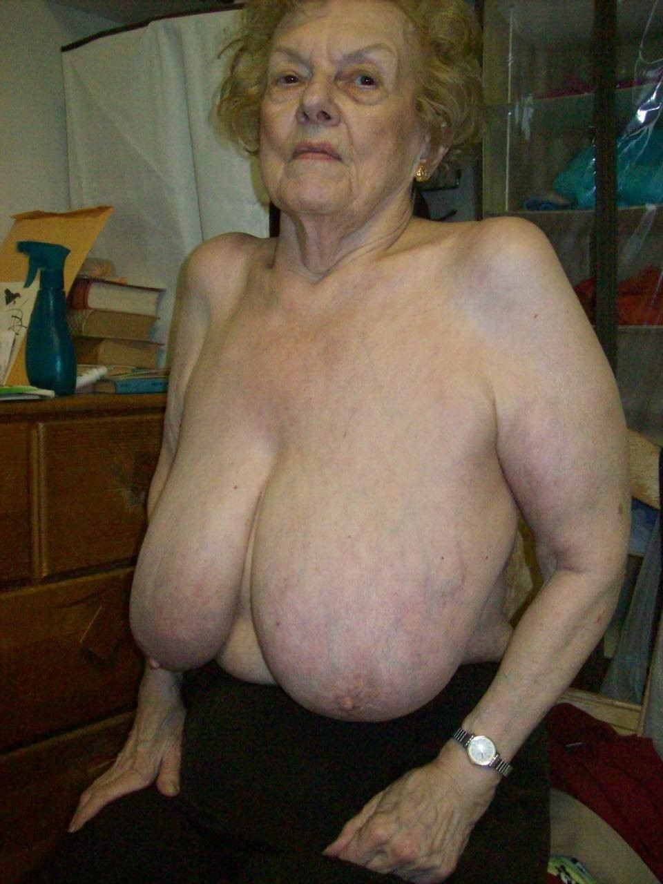 Old granny boobs