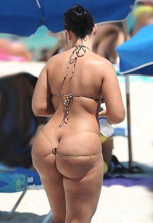 Hot big ass naked on beach