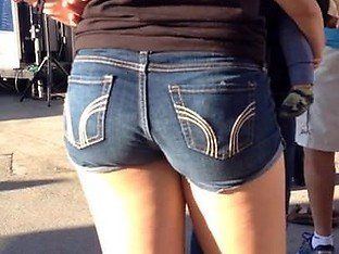 best of Tight Teens beach in jeans shorts walking on