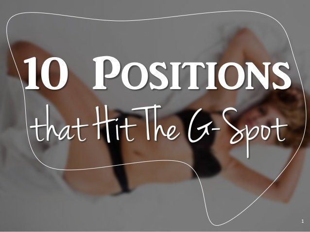 Best position for g spot orgasm