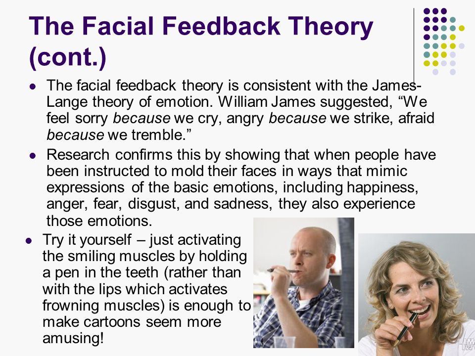 Starfire reccomend Ekmans facial feedback theory
