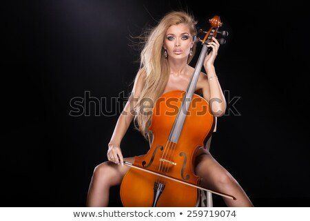 Fat naked girl playing violin