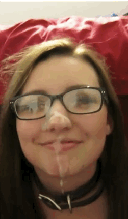 Busty immature with glasses cum in mouth