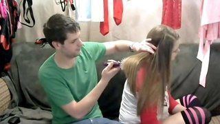 best of Pulling Long bondage hair