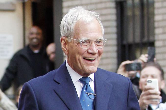 Letterman shaved as audience looked on