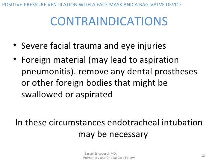 Contraindications facial trauma