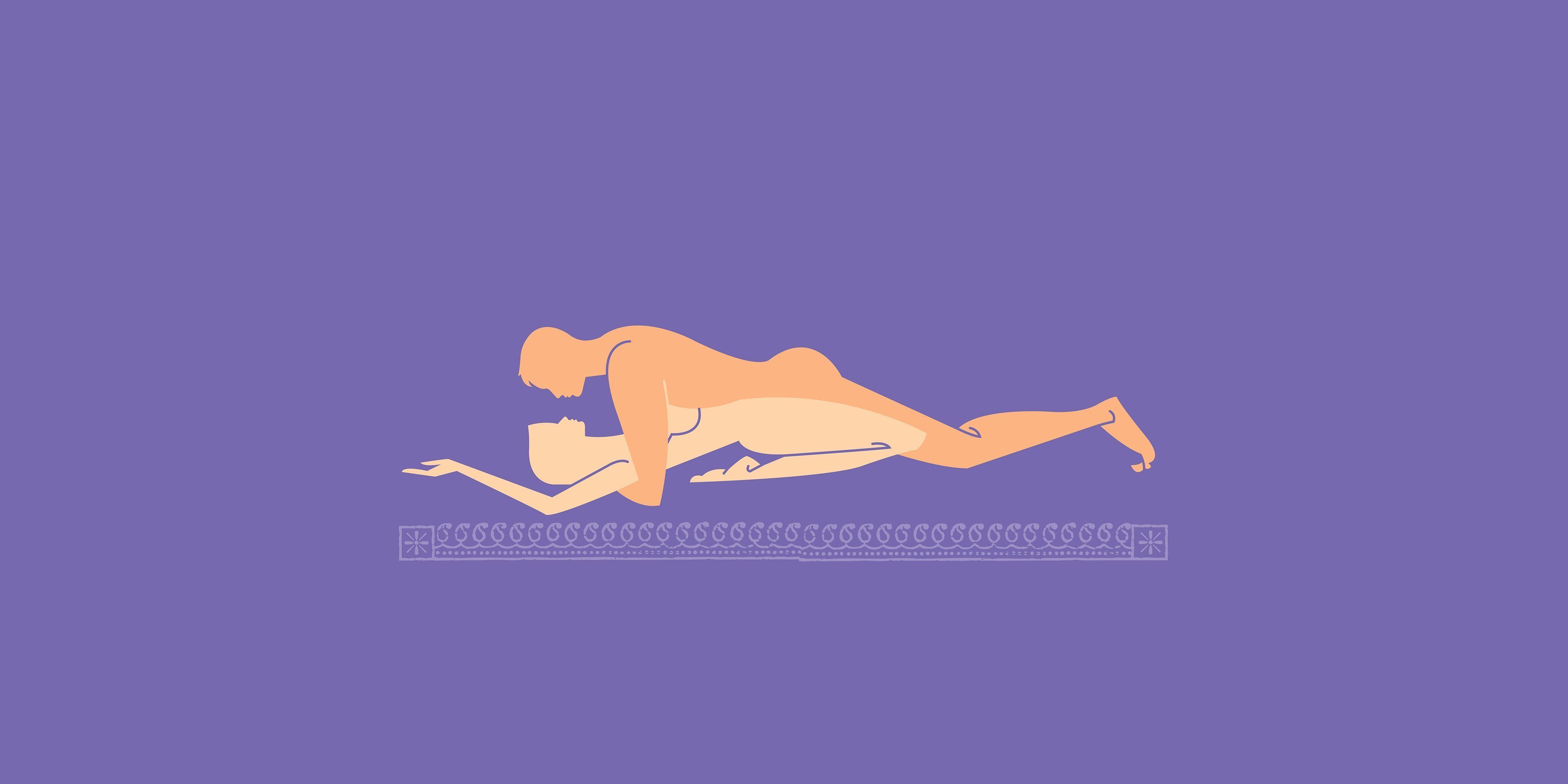 Girls in missionary position solo