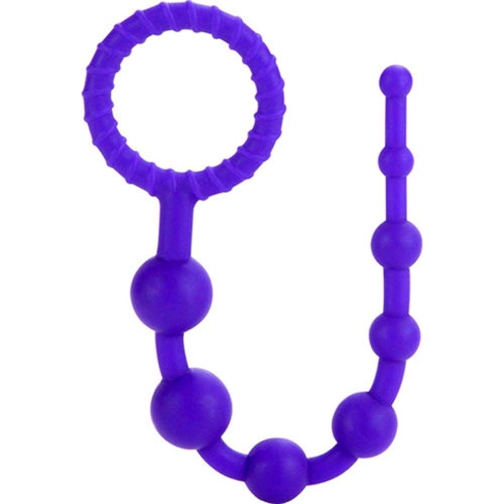 Purple silicone anal beads