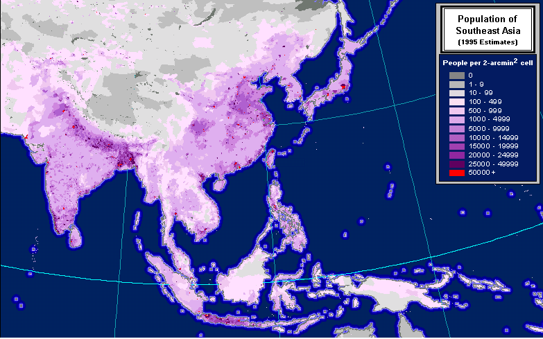 Asian population distribution