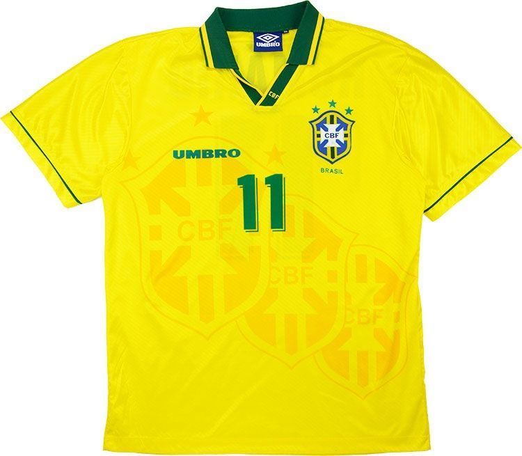 Brazilian football strip andnot nike addidas umbro