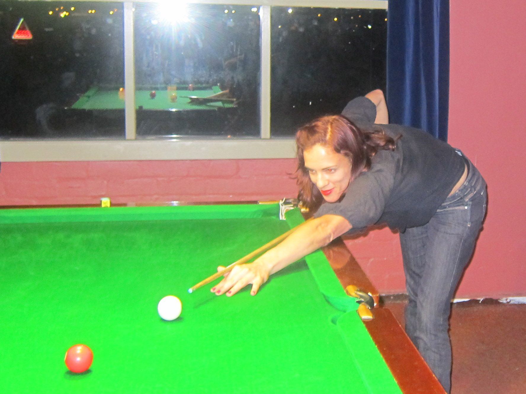 Lesbian and a pool table 