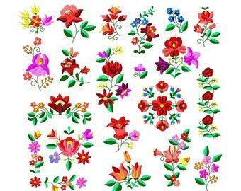 Lady reccomend German folk art machine embroidery designs flowers