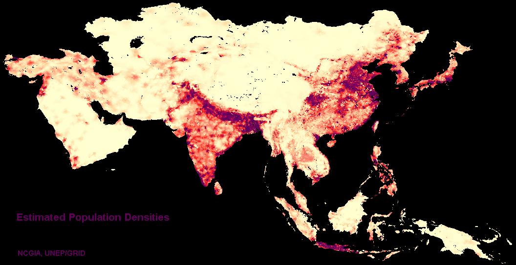 Asian population distribution