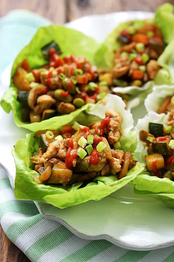 Asian chicken lettuce wrap