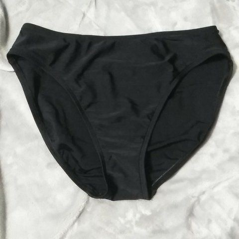 Plain black bikini bottoms