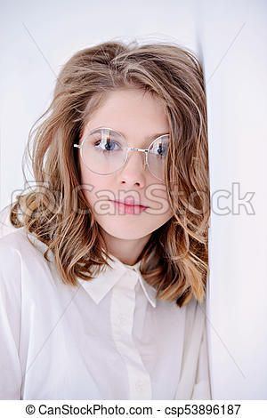 Young teen girls with glasses