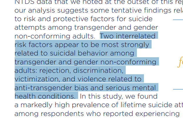 Transsexual sucide rates