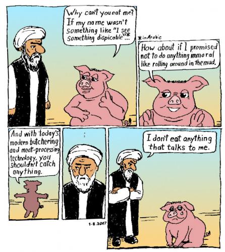 Muslim jokes pork