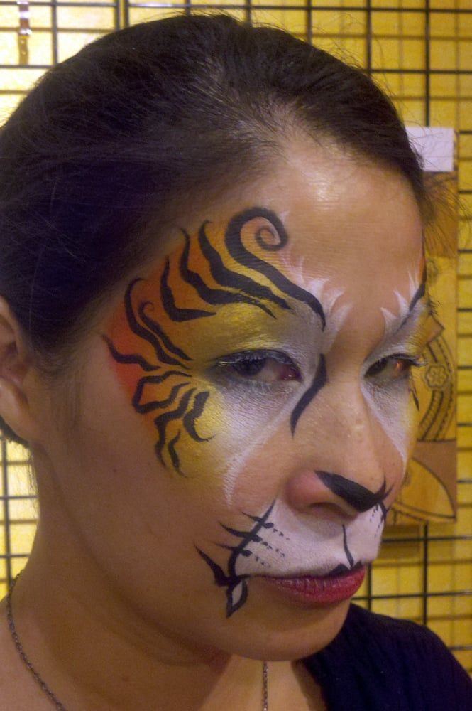 Sexy Tiger Face Painting