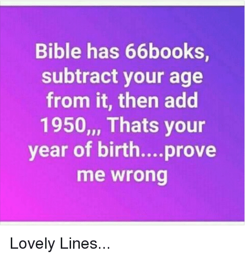 Mantis reccomend 66 books in the bible subtract your age