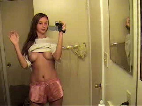 Patton reccomend Naked brunette teen in bathroom mirror