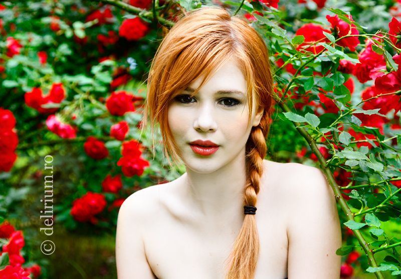 Cute redhead young
