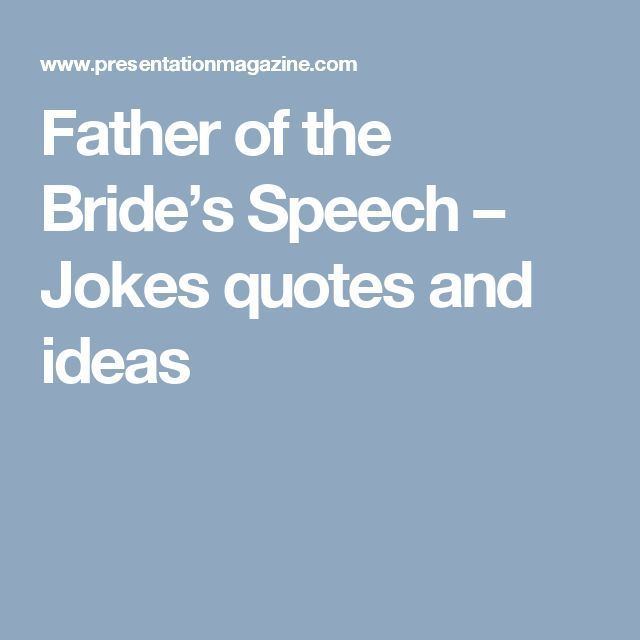 Wedding jokes for father of the groom