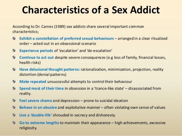 best of Addicted who Definition one sex is to