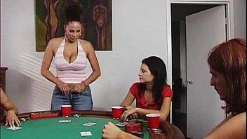 Wife shows pussy at poker party