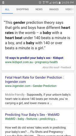 Sex of a baby by the heartbeat