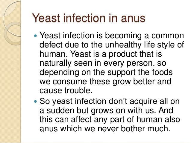 Anal fungal infections