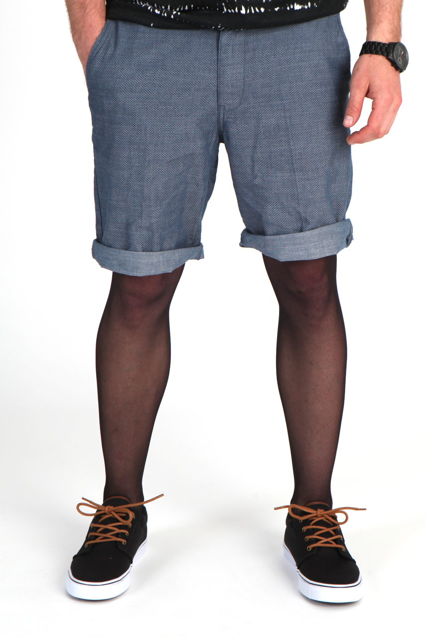 Men wearing shorts with pantyhose