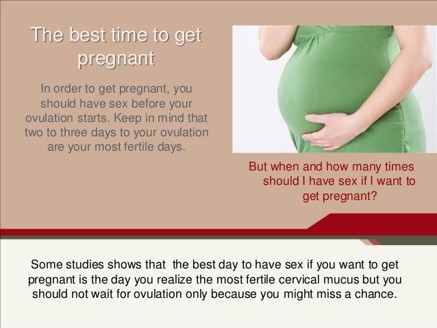 Best time of day to have sex to get pregnant