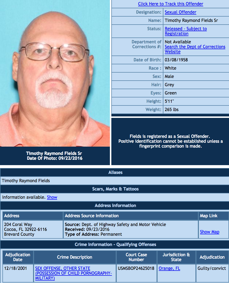 Foul P. reccomend list sex brevard Free county offenders