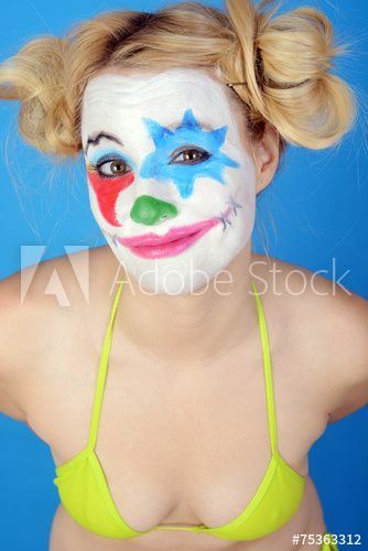 Clown in bikini
