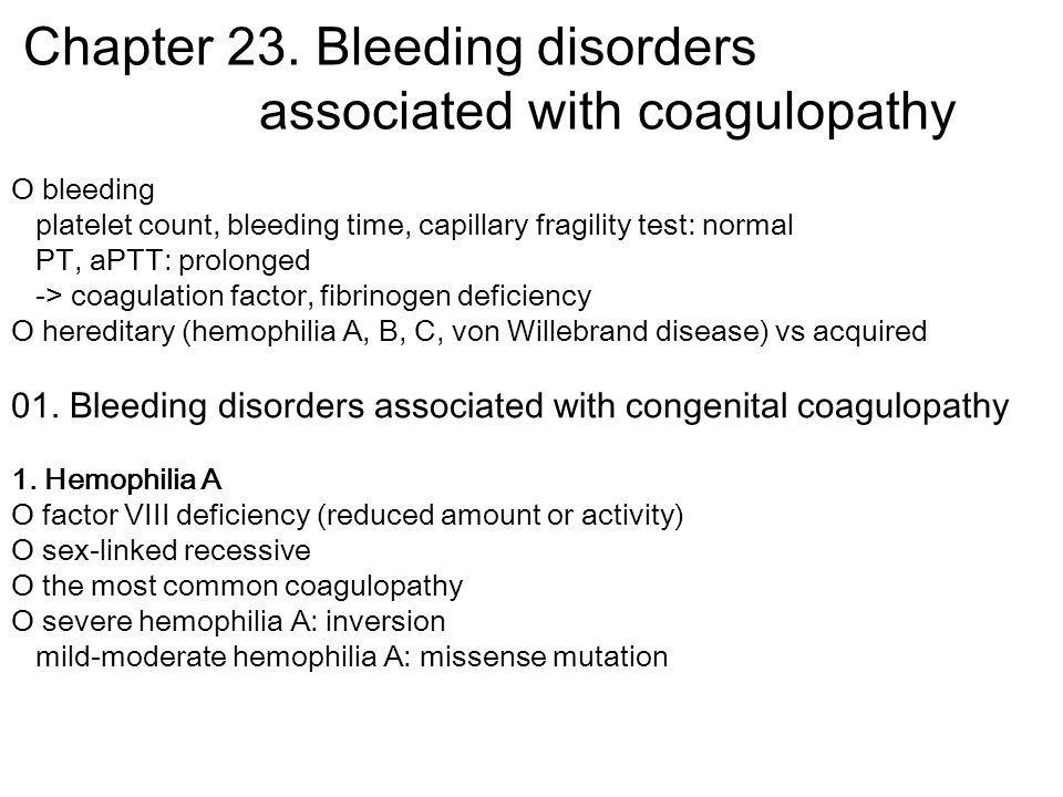 Coagulopathy and bleeding
