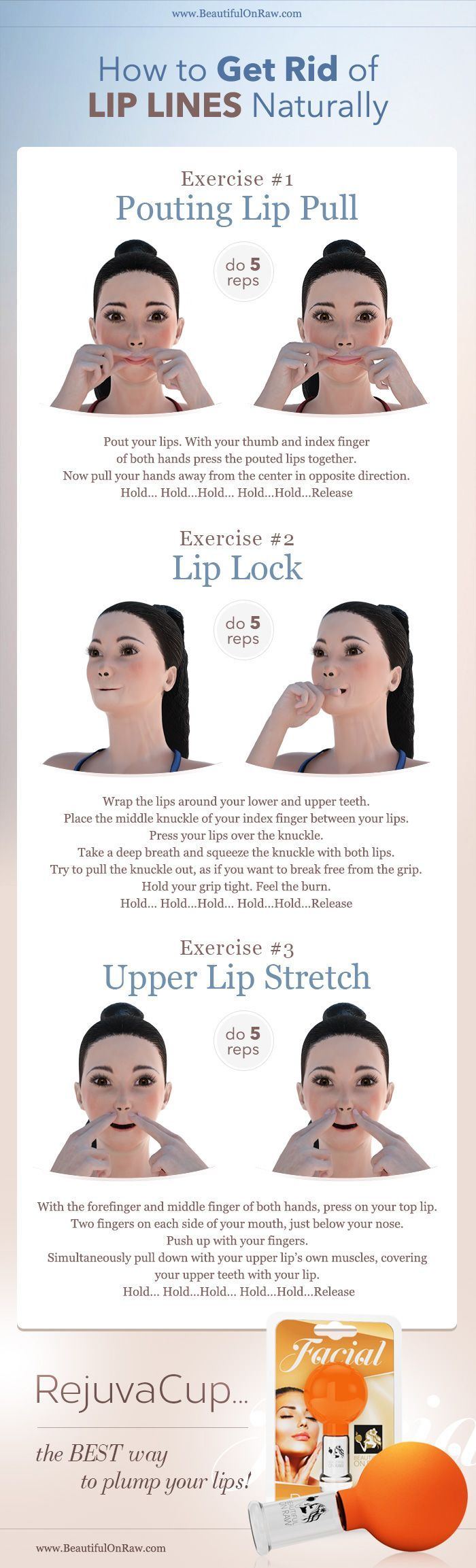 Facial excercises for fuller lips