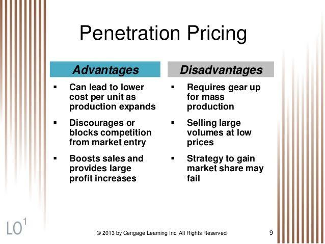Advantages of price penetration