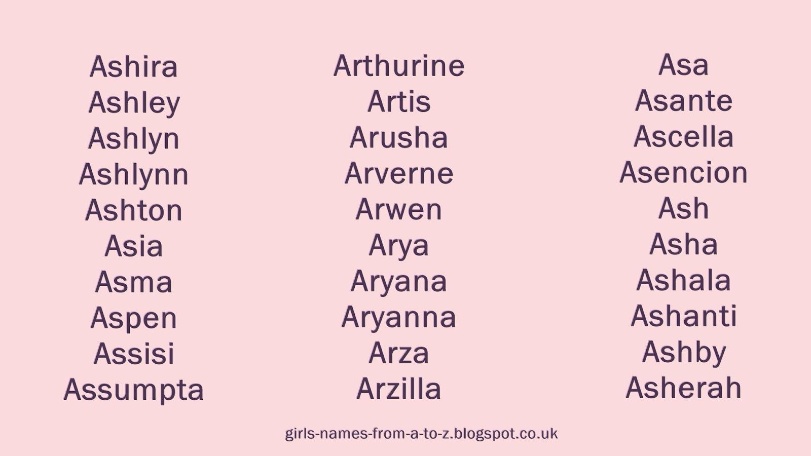 Asian girls names asa