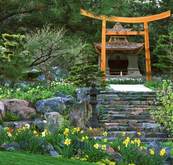 Asian style garden shed