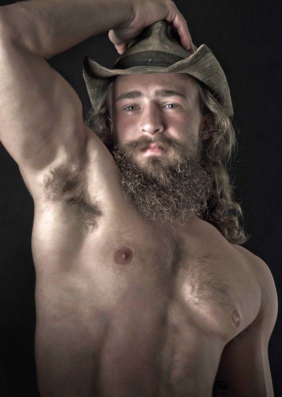 Sexy naked men with hairy armpits