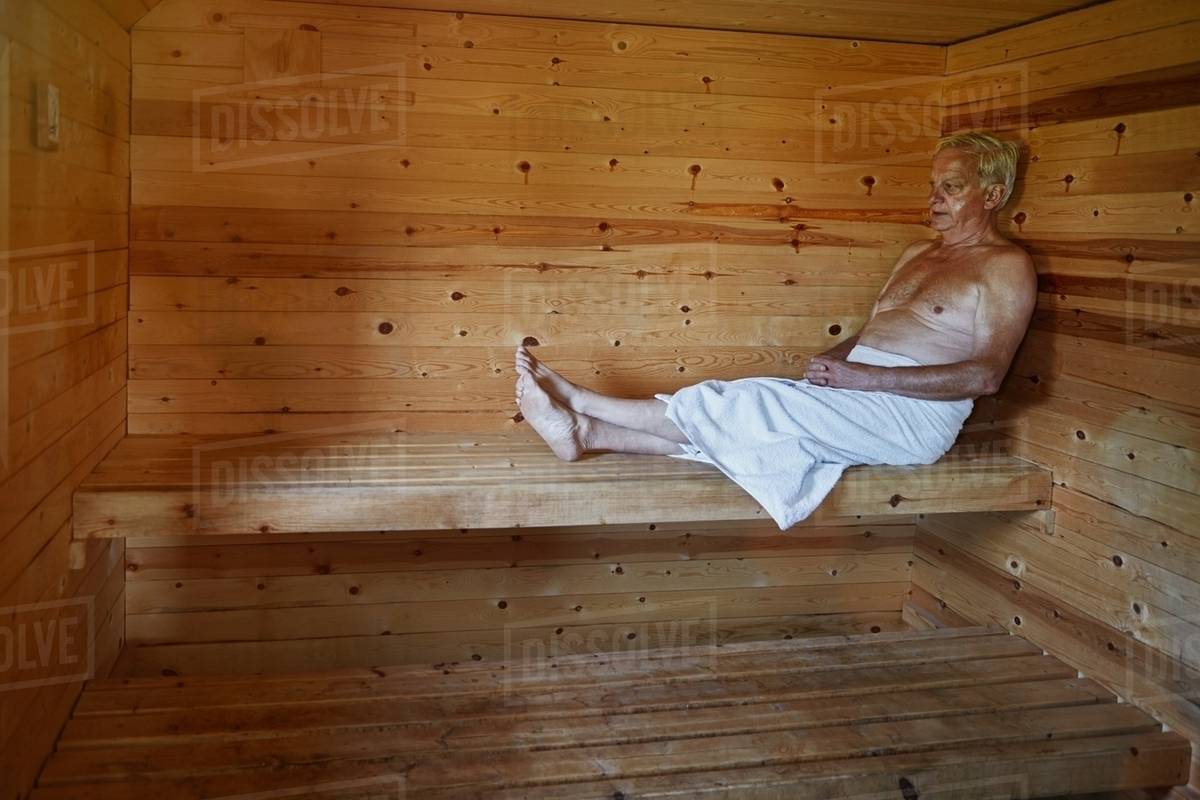 Hot mature in sauna