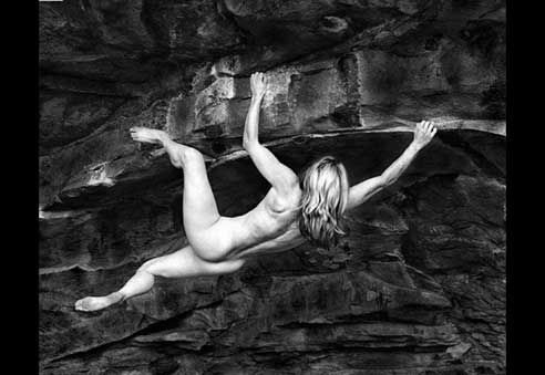 best of Climbing rock Nude girl