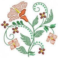 German folk art machine embroidery designs flowers